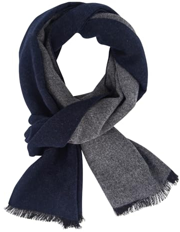 DiaryLook Herren Herbst Baumwolle kariert Schal- Winter Jungen Warm Lange Scarf mit Luxuriöse,Dunkelgrau