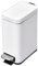HOMCOM Papelera 5L Papelera con pedal Papelera con tapa y pedal, papelera con cubo interior, papelera de baño para salón, oficina, metal, blanco, 29,2 x 14 x 32 cm