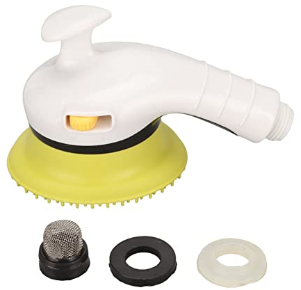 Haustier-Duschbrause, Handbrause Mit Ein-/Aus-Schalter, Hundewaschduschaufsatz, Hundebadebrause Zum Baden Und Massieren(Gelb)