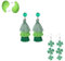 JewelryWe St. Patrick's Day Ohrringe Damen: 3 Paar Grün Acryl Ohrringe Kleeblatt Tropfen Wassertropfen Quasten Irische Baumelnde Ohrringe Glücksbringer Ohrhänger Ohrstecker für Frauen Mädchen