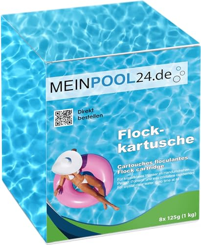 4x1 kg Flockkartuschen Flockungs-Kartuschen für kristallklares Wasser entfernt feinste Schmutzteilchen im Pool