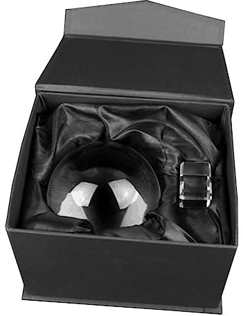 Zerodeko Große Kristalle Feste Kugel Kristall-Display- Glasdekor Kristallkugel Transparente Blasenkugel Fotoornament Dekorfotografie Hochzeitsdekoration Glas Regal Büro Glasperlen