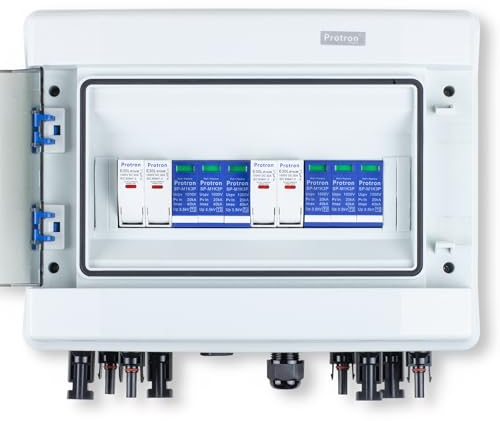 Protron PV GAK Solar Generatoranschlusskasten Photovoltaik DC Anschlusskasten Überspannungsschutz 1000V - T2 (DC-String 2/2 12M 3P 1000V T2, 0% MwSt.)