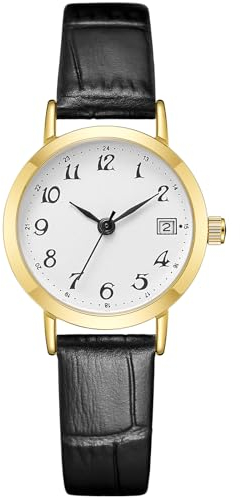 CIVO Damenuhr Lederarmband Armbanduhr Damen: Klein Uhren 25mm Datum Analog Quarz - Elegant Klassisch Geschenke für Frauen