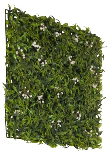 hjh OFFICE Mur végétal Artificiel More Green I 50x50 cm Tapis végétal d'intérieur comme végétalisation Murale, Tableau végétal Déco, Vert