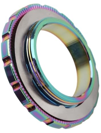 NIZUUONE MEIJUN Centerlock Lockring Center Lock Wheelset Hub Barrel Shaft Disc Rotor Lock Ring Mountain Bike Accessory Aluminum Alloy Installation 6 Universal Type (Multicolor)