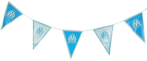 Guirlande fanions Om - Collection Officielle Olympique de Marseille - Taille 2,7 mètres