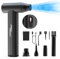 SMILE FOREST Electric Air Duster - 130,000RPM Mini Blower - Turbo Fan - Car Dryer - Keyboard, Home, Car, Outdoors (Black, bfj-01)