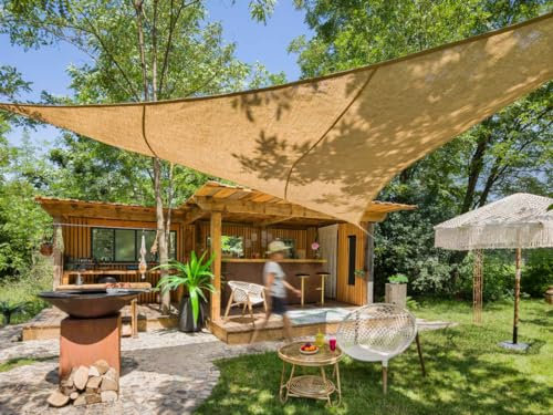 Voile d'ombrage Triangulaire en Jute 5 m