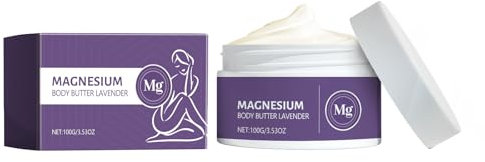 Melatonin-Lavendel-Magnesium-Körperlotion(100g), Feuchtigkeitsspendende Körperlotion mit Lavendelduft, Magnesium Creme Lotion mit Originalem Zechstein Magnesium & Naturreinem Lavendelöl