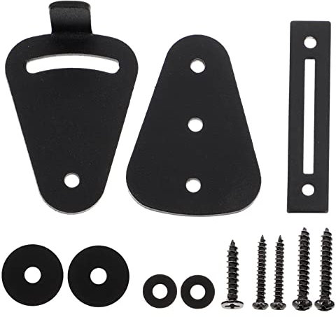 Yardenfun Serratura per Porta Scorrevole Portatile in Acciaio al Carbonio Serratura per Porta Scorrevole in Legno Nera per Interni