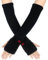 AffeGifts Armstulpen Gestrickt, Plüsch Armstulpen Damen Winter Super Warm Armwärmer Damen Schwarz Handstulpen Damen Winter Arm Warmers Lange Fingerlose Handschuhe für Frauen Mädchen Winter Geschenke