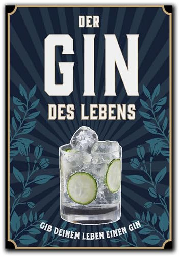 LANOLU Kühlschrankmagnete lustig- Gib deinem Leben Gin - lustige Magnete mit Sprüchen und witzigen Motiven 8x5,5cm