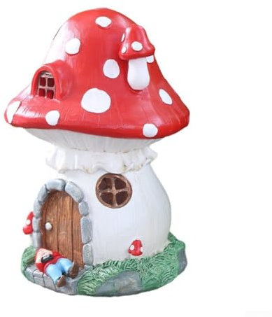 Fungo ad energia solare per ornamenti da giardino per decorazioni esterne e paesaggistica