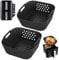 2PCS Air Fryer Silicone Liners for Ninja Double Stack Air Fryer 7.6l SL300UK / Russell Hobbs Air Fryer 4L, 4L Air Fryer Silicone Liners Square, Comptible with Ninja SL300UK, Tower, Philips 3.8L-4.5L