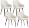 JYMTOM Esszimmerstühle 4er Set Küchenstühle Polsterstühle modernes Design Stühle mit Armlehne, Sitzfläche aus Samt, Gestell aus Metall, für Wohnzimmer, Schlafzimmer und Küche(4,Beige)