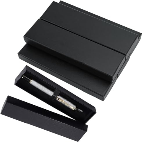 Schwarze Leere Stift-Geschenkbox,6 Pcs Stifte Verpackung Box Kugelschreiber Boxen Leere Stapelbare Stiftebox Aufbewahrungsbox für Schule Schreibwaren Büro Zubehör Geschenkbox Organizer Box
