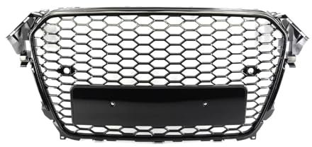 Grill Glanz Schwarz Doppelsteg Sport Kühlergrill Für Au&di A4/S4 B8.5 2013 2014 2015 2016 Frontstoßstange Sport Hex Mesh Honeycomb Hood Grill Grille Gloss Black RS4 Style Grill Schwarz Glänzend Doppel
