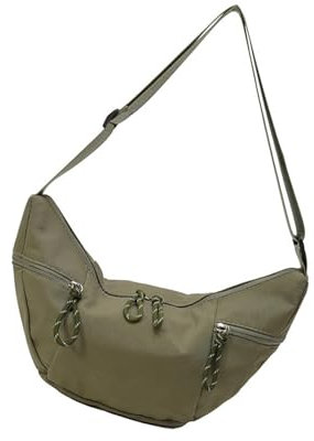 KEXIAO Crescents Bag - Borsa a tracolla piccola a forma di mezzaluna, alla moda, borsa per la luna, verde, 36