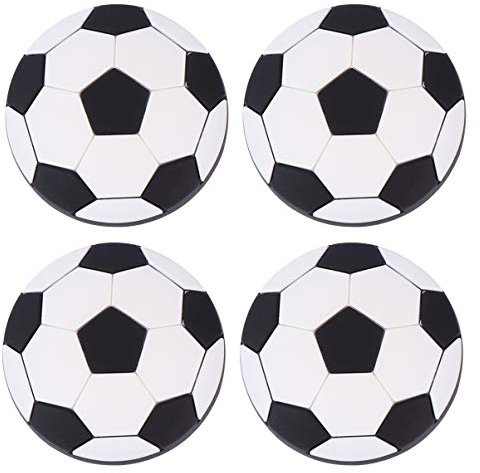 pistro Football Shaped Wardrobe Door Knob Handles - 4 Pcs Assorted Rubber Cabinet Pulls for Home, Office & More