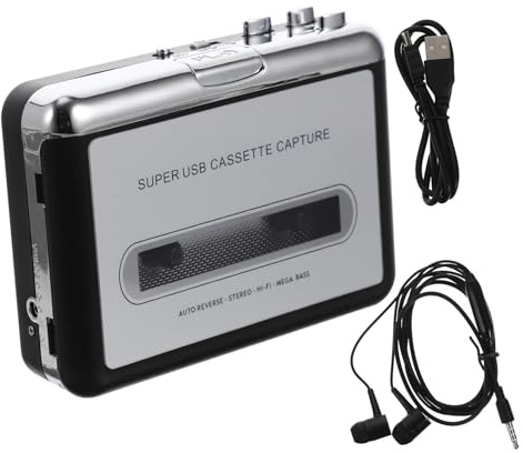 Holibanna Tragbarer Kassetten Zu-mp3-konverter mit Usb2.0 Anschluss Kompakte Metall und Plastikbauweise zum Kassetten Digitalisieren Unterwegs