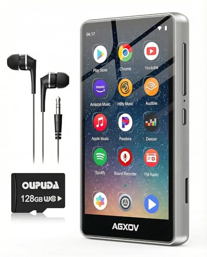 Slim Digital Music MP3 Player with Bluetooth 5.0, Built-in Speaker, E-Book Reading, FM Radio, for Running Walking Sports