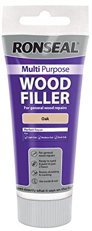 RONSEAL RSLMPWFO325G M/P Wood Filler Tube Oak 325G | Flexible repair compound for interior and exterior timber substrates, providing shrink-resistant defect remediation.