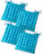 Gräfenstayn® 4er-Set Baumwoll-Sitzkissen 40x40x5cm mit Haltebändern für Indoor und Outdoor mit Öko-Tex Siegel - (Türkis)