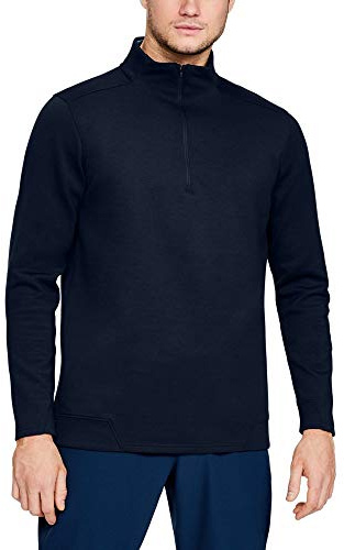 Under Armour UNDKU Men Storm Playoff 1/2 Zip Warm-up Top - Academy Full Heather/Academy/Academy (408), SM