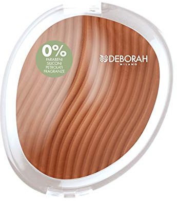 Deborah Milano - Terre compacte formule pure avec ingrédients naturels, 03 roses légères, finition coulissante et modulable, sculpte le visage et donne une peau naturellement bronzée, 11 g