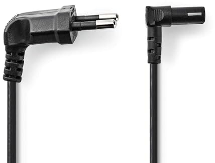 TronicXL Cavo di Alimentazione Angolare Euro 8 - 2 Metri - Compatibile Con TV, Radio, Apple TV, Samsung, LG e Altri