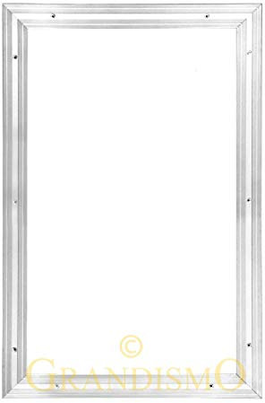 Royale® Silver Matwell Frame - Stainless Steel Entrance Door Mat Frame Surround Floor Insert - Ideal For Barrier Coir Matting - 3 Sizes To Choose From - Small, Medium or Large (Small (61cm x 36cm))