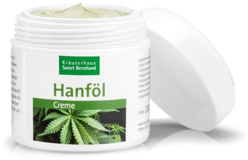 Sanct Bernhard Hanföl-Creme | 10% echtes Bio-Hanföl (Cannabis Sativa Seed Oil) | 100ml