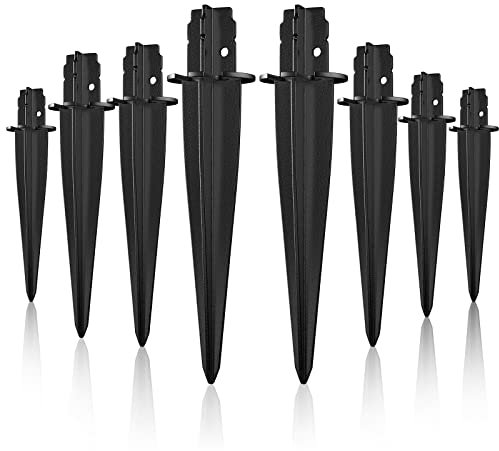 Metall-Ersatzpfähle für Solarleuchten im Freien, Kunststoff-Solar-Weglichter, Spike-Ersatz, Größe 1,9 x 13,5 cm, verwendet zur Wartung von Solar-Landschaftslichtern, 8 Stück