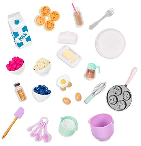 Our Generation Age 3+ Wake Up To Flavour Set – Pancake Breakfast Kit for 18 inch Dolls, Realistic Toy Food Accessories, 23 Piece Accessory Set, For Ages 3+