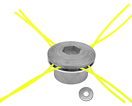 Universal Testina Decespugliatore Erbae, ZoneYan Testina per Erba in Alluminio, Testa Doppia per Decespugliatore, con 4 Filo per Falciatura, per Falciatura da Giardino