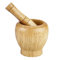 Juego de mortero, cuenco de madera para moler a mano, molinillo manual para moler hierbas, especias, ajo, pimienta, jengibre o nueces