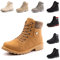 Botas Mujer Nieve Botas Invierno Botines Forradas Snow Boots Cordones Zapatos Invierno Outdoor Cómodas Antideslizante Bota Marrón 37 EU