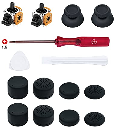 Mcbazel Kit de réparation de Manette analogique 15 en 1 pour Manette PS5, Remplacement de Manette de Couverture de Manette avec Outil d'ouverture pour Manette PS5 DualSense