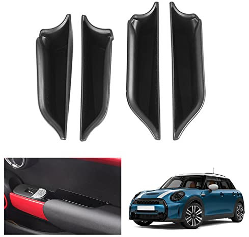 GAFAT Compatible avec les étagères Mini Cooper F55 (4 portes) 2015-2022 2023, boîte de rangement Cooper pour poignée de porte, porte d'entrée et porte arrière 4 pièces