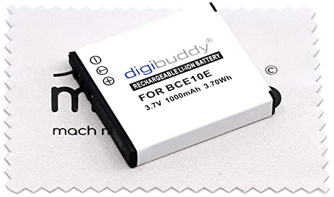 Ersatz Akku passend für Panasonic LUMIX DMC-FX30, FX55, FS20, HM-TA1, SDR-S7, S9, S10, Leica C-LUX3, Ricoh Caplio R8, R10 (Ersetzt DMW-BCE10E/CGA-S008/DB-70) Kamera Akku OTB mit mungoo Displayputztuch