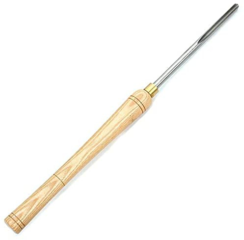 HSS Bowl Gouge Lathe Chisel Wood Turning Tool HSS Spindle Bowl Gouge Wood Turning Chisel Woodturning Woodworking Tool Lathe Accessories with Manchurian Ash Handle 1Set/1PCS,3/8
