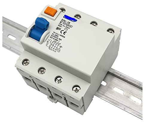 AC RCCB RCD ELCB disjoncteur à Courant résiduel électromagnétique disjoncteur différentiel Interrupteur de sécurité (Size : 4P 30mA, Color : 32A)