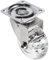GTV - Möbelrolle BRAZYLIA ohne Feststeller - Lenkrollen für Möbel - Stahl/PC/PU - Durchmesser 50 mm - Schwenkräder 360 Grad - Gesamtlast pro Rolle 40 kg - durchsichtig