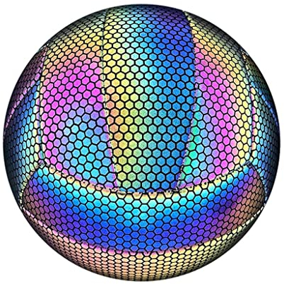 LOVIVER Leuchtender Reflektierender Volleyball Professioneller Holografischer Volleyball für Das Fitnessstudio