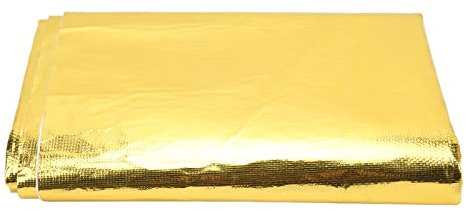 Aramox Nastro Avvolgente per Scudo Termico, Adesivo Riflettente Oro Nastro Avvolgente per Scudo Termico Ad Alta Temperatura Isolamento Termico per Avvolgere Fili Linee Carburante (Oro)