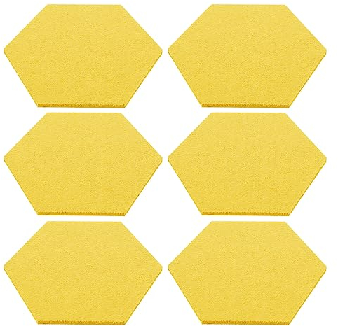 STOBOK 12 Stk Filz Hintergrund Wandaufkleber Sechseckige Pinnwandfliesen aus Filz Schwarzes Brett selber machen wanddeko fürs kinderzimmer selbstklebende wandpaneele Korkplatte Rahmen