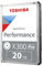 Toshiba X300 PRO 20TB High Workload Performance for Creative Professionals 3.5-Inch Internal Hard Drive – Up to 300 TB/Year Workload Rate CMR SATA 6 Gb/s 7200 RPM 512 MB Cache - HDWR62AXZSTB