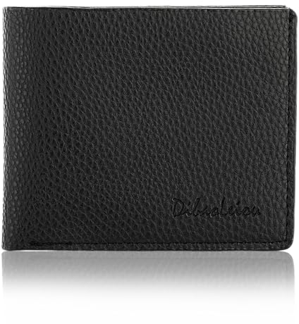 Andibro Klapp Geldbörse Aus Leder, Geldbörse Mit Ausweisfach Geldbörse Herren Mit RFID Schutz Münzbörse Portemonnaie Brieftasche Wallet Portmonee minimalistische Bifold Geldbörse für Herren