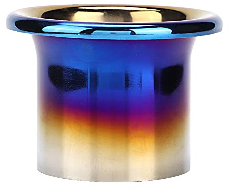 Système D'entonnoir D'admission D'air Froid de 3 Pouces, Klaxon Turbo en Acier Inoxydable Bleu